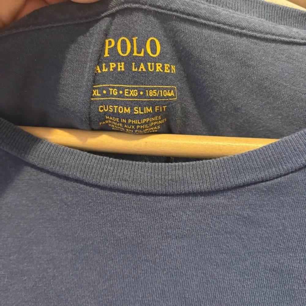 Polo Ralph Lauren Custom Slim Fit Sailing Tee Mens XL Navy Blue